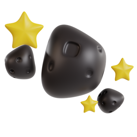 Meteorites And Stars Space  3D Icon