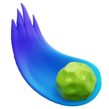 Meteoro com cauda  3D Icon