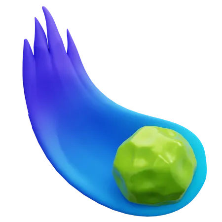 Meteoro com cauda  3D Icon