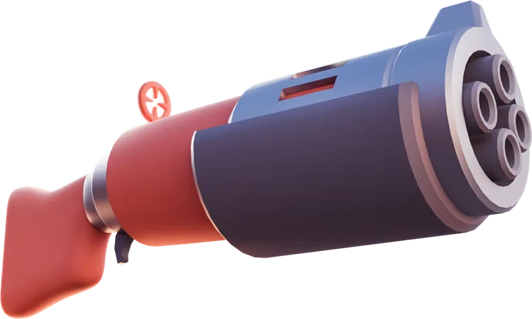 Metralhadora  3D Icon