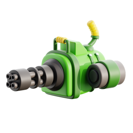 Metralhadora  3D Icon
