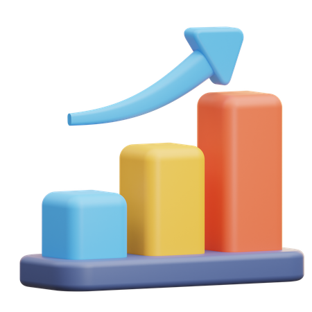 Métricas de crecimiento  3D Icon