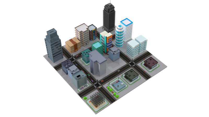 Metro City  3D Icon