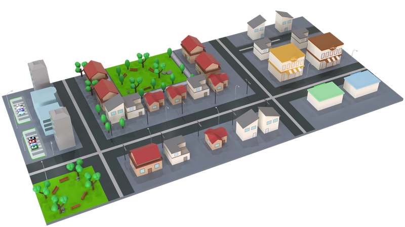 Modelo 3D da Metro City  3D Icon