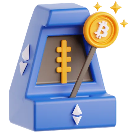 Metrónomo bitcoin  3D Icon