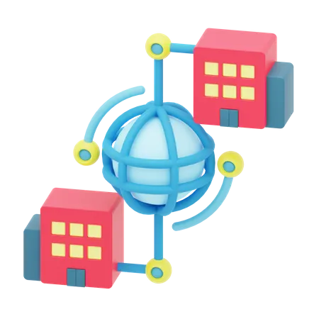 Metropolitan Area Network  3D Icon