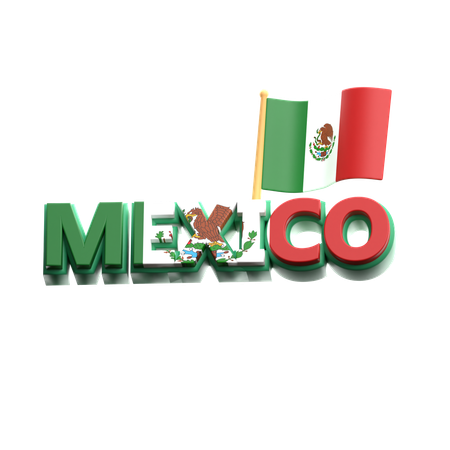 Mexcio Country Flag  3D Icon