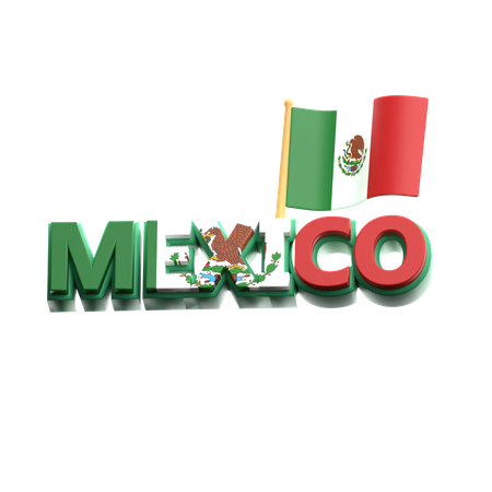 Mexcio Country Flag  3D Icon