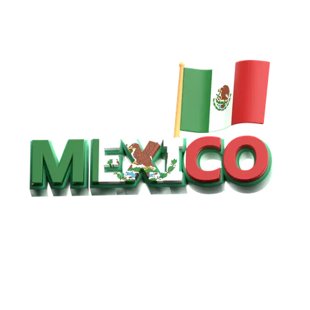 Mexcio Country Flag  3D Icon