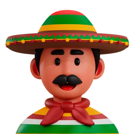 Mexicain  3D Icon