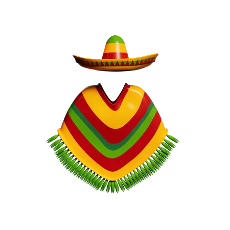 Mexican Dress  3D Icon
