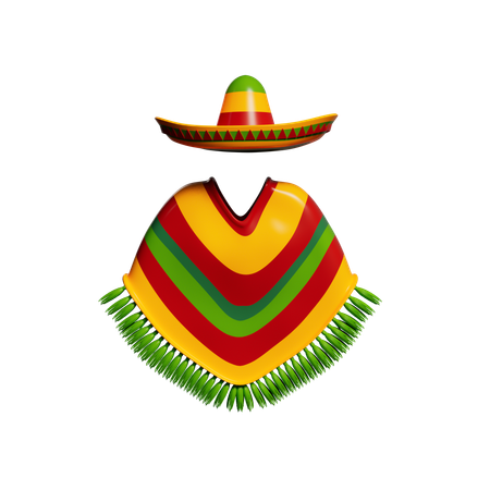 Mexican Dress  3D Icon