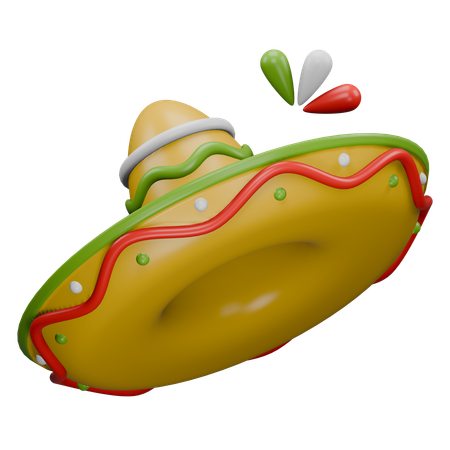 Mexican Hat  3D Icon