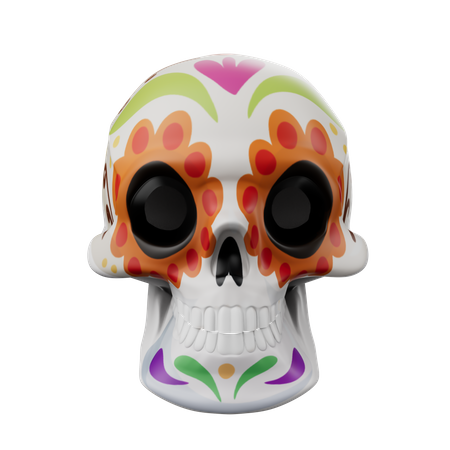 Mexican skull  3D Icon