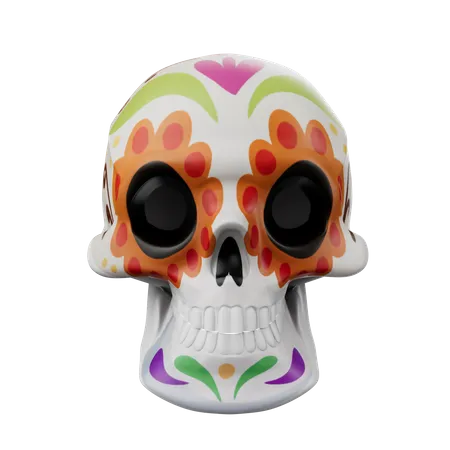 Mexican skull  3D Icon