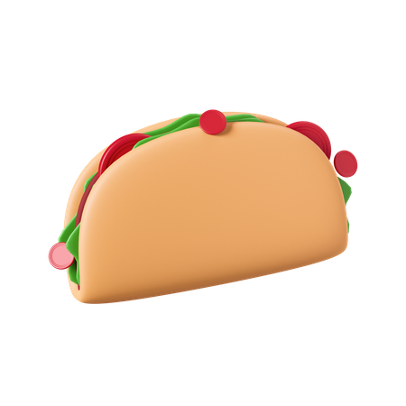 Mexican Taco  3D Icon