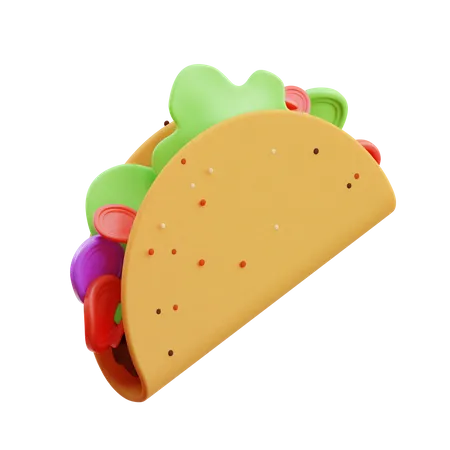 Mexican Taco  3D Illustration