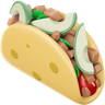 3d mexican taco logo