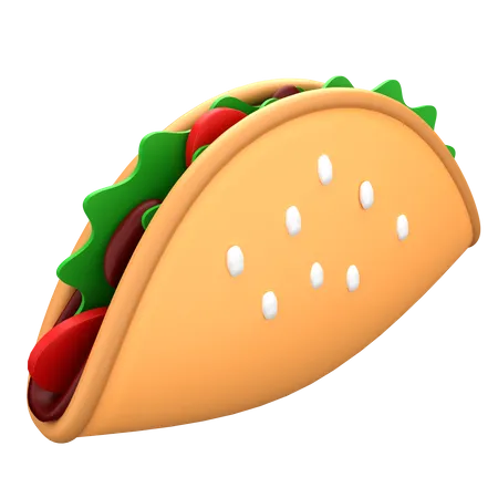 Mexican Taco  3D Illustration