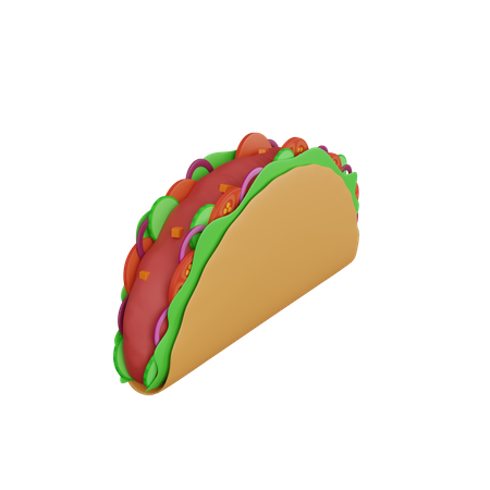 Mexican Taco 3D Icon