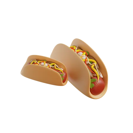 Mexican Tacos  3D Icon