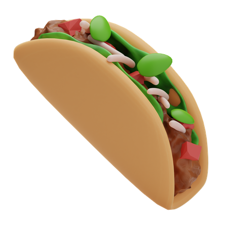 Mexican Tacos 3D Icon