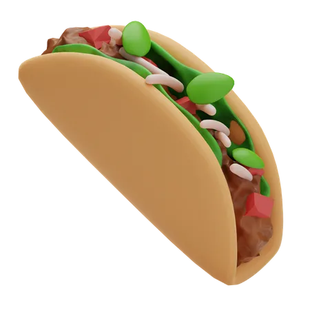 Mexican Tacos 3D Icon