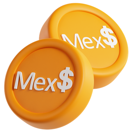 Mexico Dollar  3D Icon