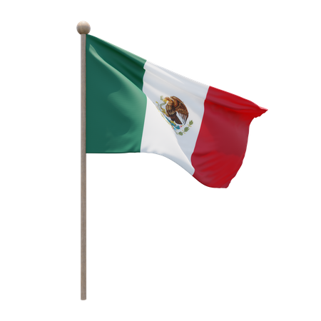 Mexico Flag Pole  3D Icon