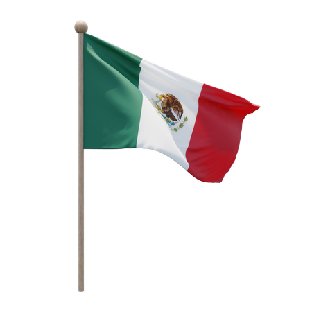 Mexico Flagpole  3D Icon