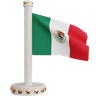 3d mexico national flag illustration
