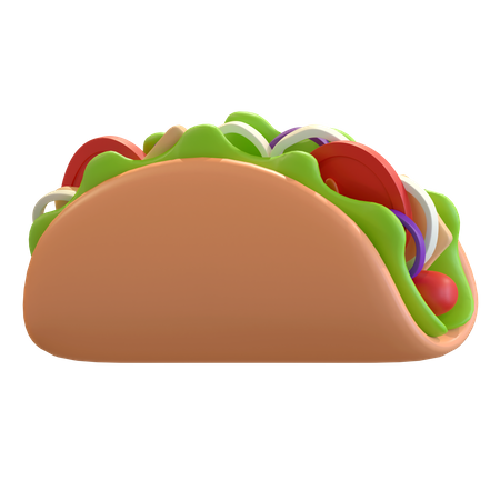 Mexikanische Tacos  3D Illustration