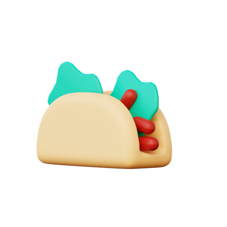 Mexikanische Tacos  3D Illustration
