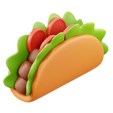Mexikanische Tacos  3D Icon