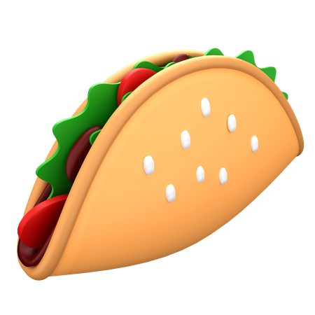 Mexikanischer Taco  3D Illustration