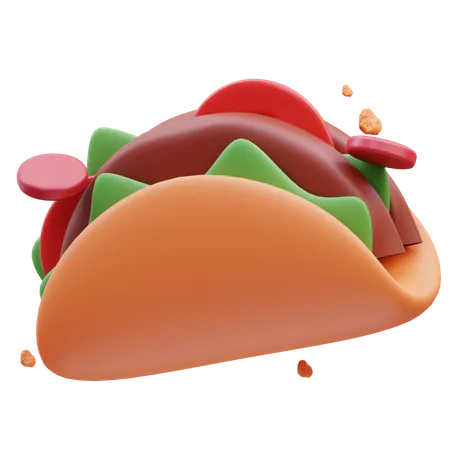 Mexikanischer Taco  3D Icon