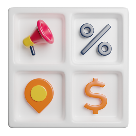 Mezcla de marketing  3D Icon