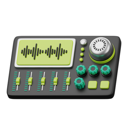 Mezclador de audio  3D Icon