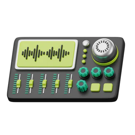 Mezclador de audio  3D Icon