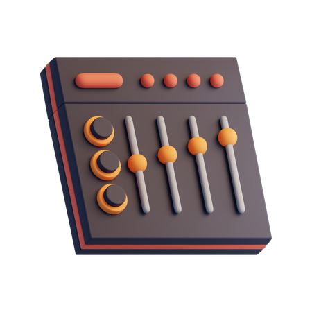 Mezclador de audio  3D Icon