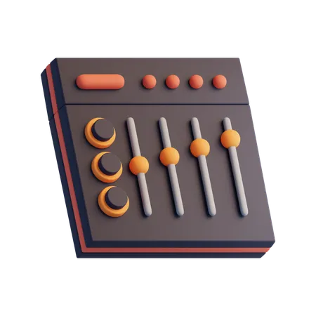 Mezclador de audio  3D Icon