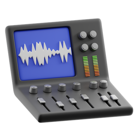 Mezclador de audio  3D Icon