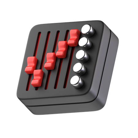 Mezclador de audio  3D Icon