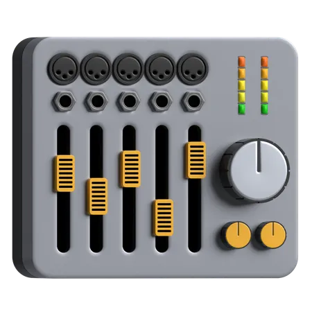 Mezclador de audio digital  3D Icon