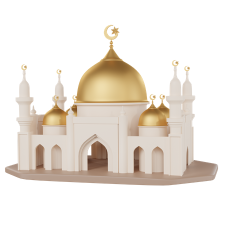 Mezquita dorada  3D Icon
