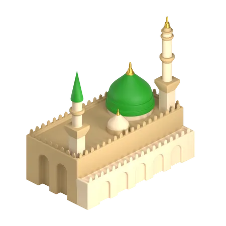 Mezquita recuperada  3D Illustration