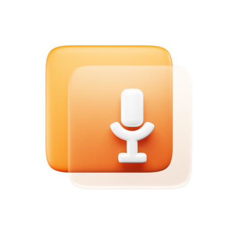Mic  3D Icon
