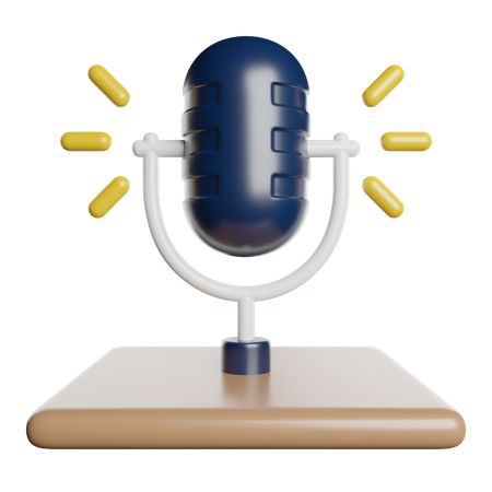 Mic  3D Icon