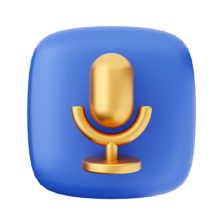 Mic  3D Icon