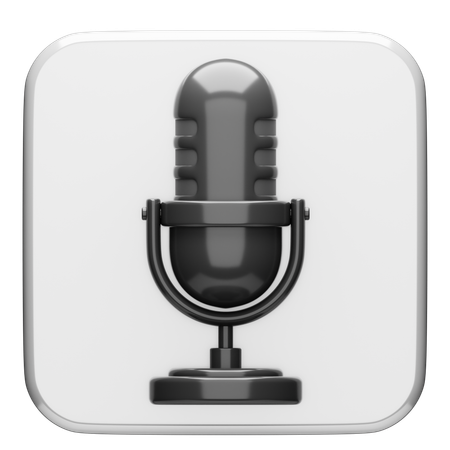 Mic  3D Icon